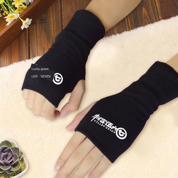 

anime pure cotton knitted half finger assassin wu liuqi fifth personality ghost and gloves blade gloves