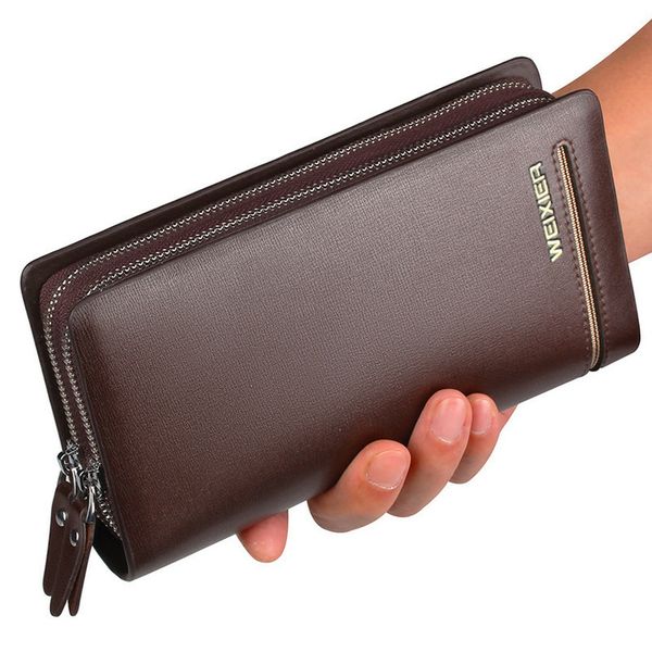 

vintage men wallets fashion business single zipper male coin purse purses wallet leather men long clutch bags, Red;black