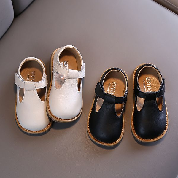 

autumn girl shoes leather princess soft bottom shoes baby children kid children girls, Black
