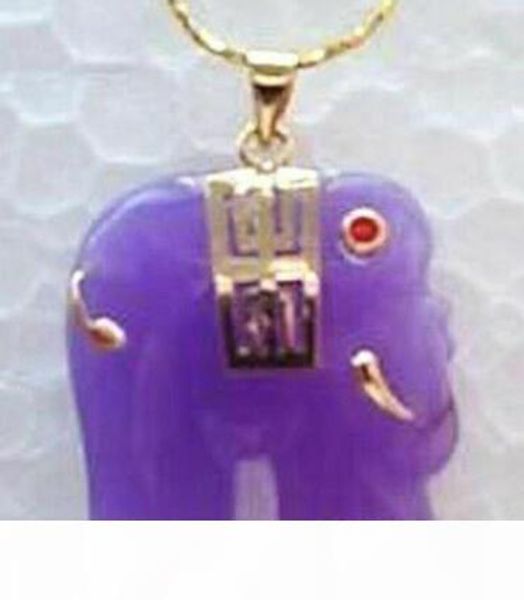 

charming 25x25mm purple jade elephant pendant necklace grade, Silver