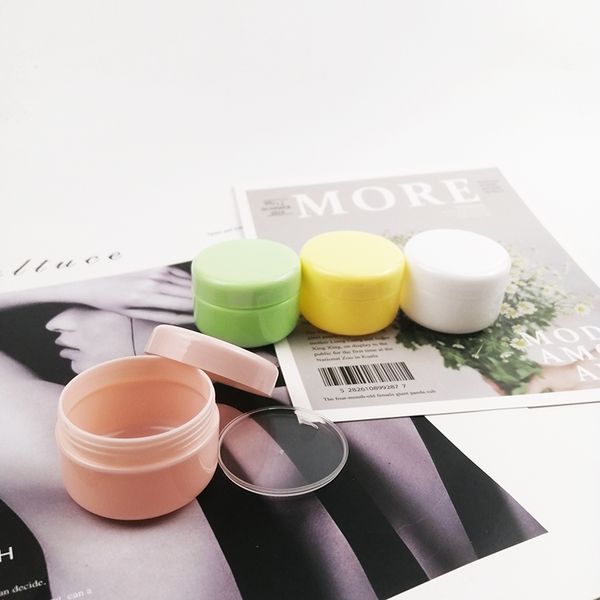 

100pcs 20ml/20g colorful plastic jewelry bead storage box small round container jars make up organizer boxes cosmetic portable box nail tips