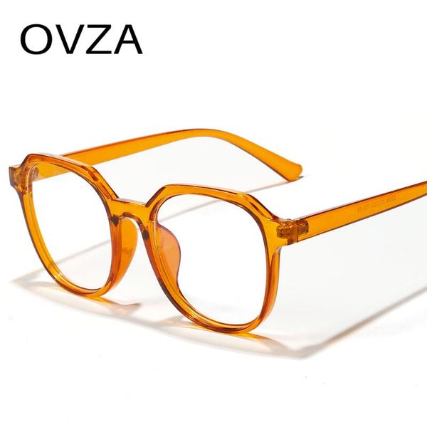 

ovza 2020 new rectangle glasses frame men big frame clear lens eyeglasses women fashion accessories s2009, Black