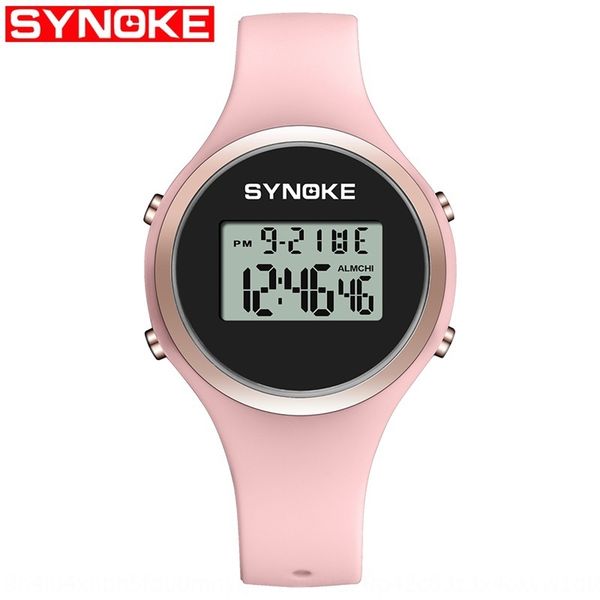 

luoke new children's student electronic silicone electronic watch girl fashion simple watch silicone tape, Blue