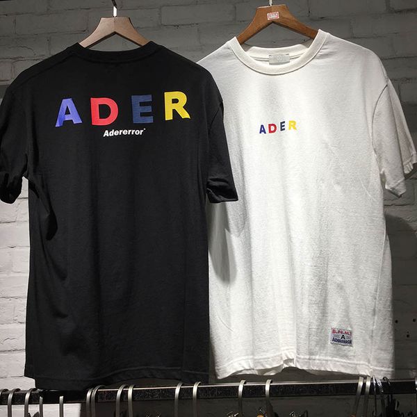

xx 19ss casual ader t shirts cotton men women summer adererror tees solid ader colored letter embroidery adererror t-shirts, White;black