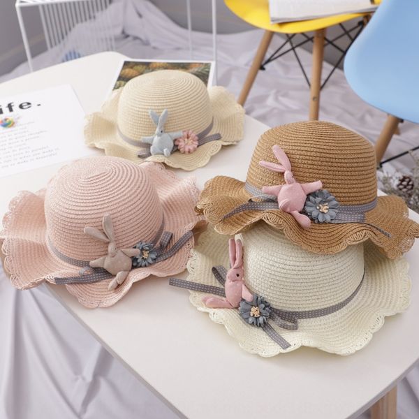 

hipster baby baby sun fashionable and children cool girl summer beach wave sun hat children's cool hat, Yellow
