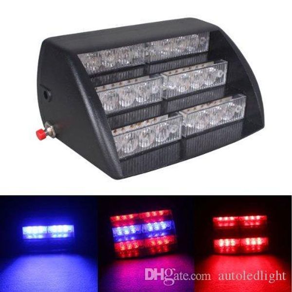 

fireman led strobe light 18 amber white led 3 mode interior emergency deck dash flash strobe lights