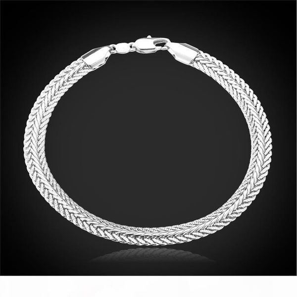 

new trendy foxtail chains bracelets for men with 3 colors 18k gold rose gold platinum plated men jewelry, Golden;silver