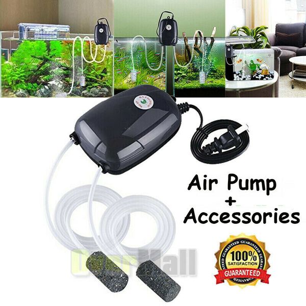 

aquarium air pump 300gal регулируемые 2 розетки для fish tank гидропоники пруда