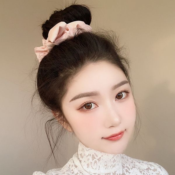 

xiaoboacc korean version ribbon bow hair rope elastic band headdress, Golden;silver