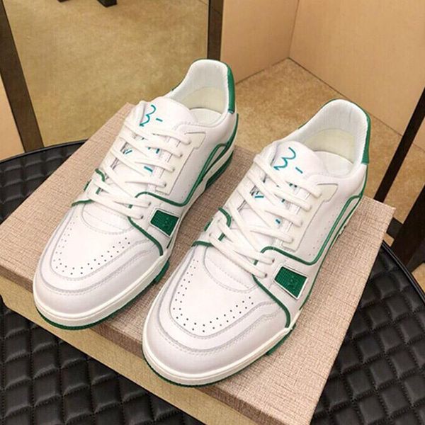 

france fashion luxury mens genuine leather high breathable lace-up casual shoes sneakers designer mens low casual shoes drop ship, Black