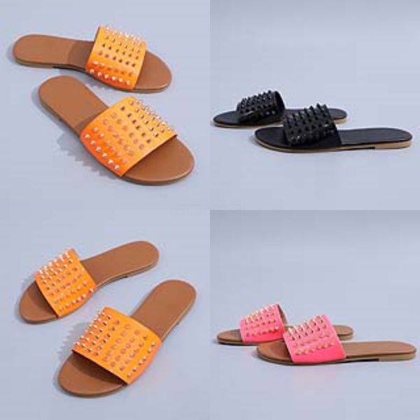 

soes for girls ladies' slippers sallow slipers women square toe slides pu low lady summer soft flat 2020 dener#704, Black