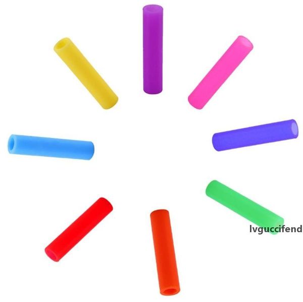 

silicone straw tips cover food grade covers reusable straws tip for 6mm stainless steel straws 8 colors 100pcs yw1309