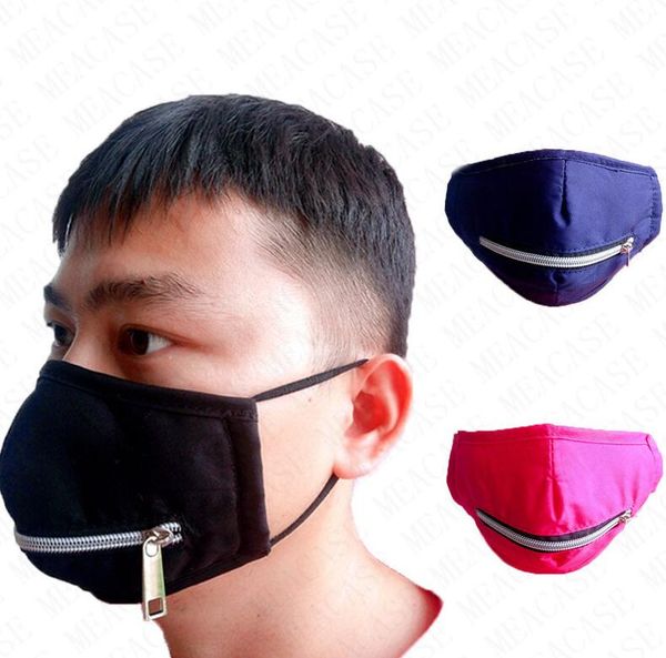 

dhl zipper face mask washable eat drink in public masks zip solid color print cycling mouth cover scarf mask cotton sunscre d71508