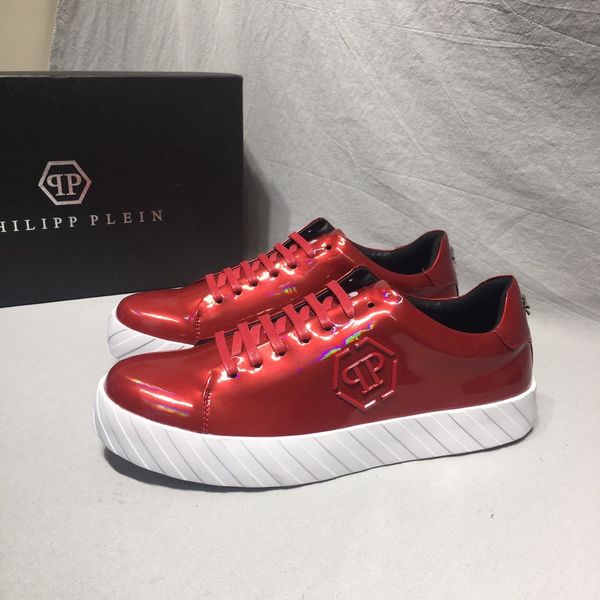 

2020 l7 leather lace-up fashion casual mens luxury designer shoes classic flat shoes mens sneakers original box, Black