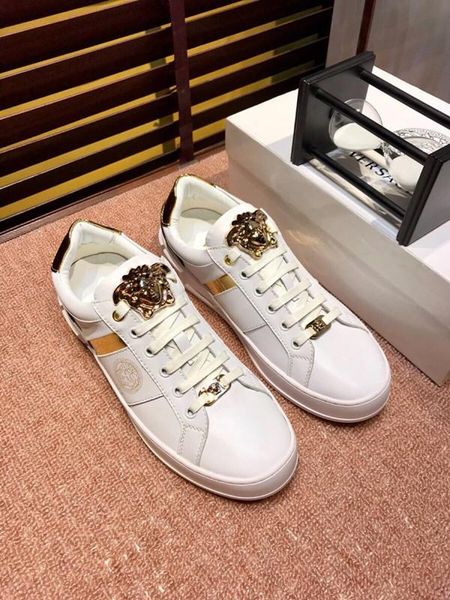 

2020j luxury fashion men's shoes low-lace-up embroidery daily sports shoes, high-quality casual wild outdoor shoes, size: 38-45, Black