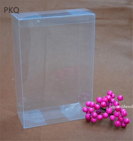 

50pcs 5x10x20cm toys/dolls packaging box large clear gift box pvc transparent boxes christmas party present
