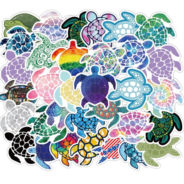 

40pcs summer beach sea turtle kids stickers decals waterproof car lapstickers luggage bottle travel case vinyl decals wholesale