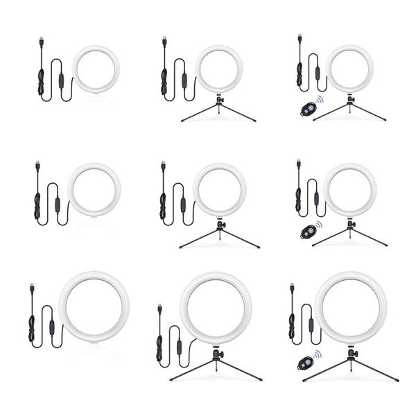 

factory 8/10/12 inch selfie ring light tripod stand & phone holder for makeup live stream led camera ring light with remote
