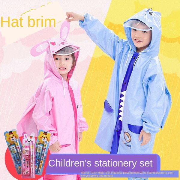 

gd0qy raincoat long full-body childrenstudentsboys4 to 5 years old4 babieskindergarten childrenfull set of 3 treasure raincoat length 3 summ