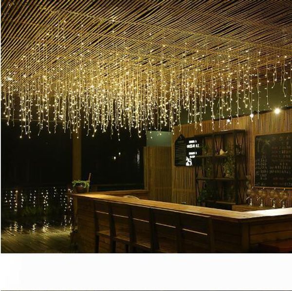 

5m 16.4ft led curtain icicle string lights droop 96led fairy garland light for christmas new year holiday outdoor decoration