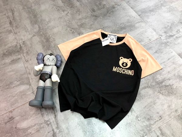 

20ss новых luxurys mos дизайнер медведь логотипы 2 любителей цветов tee дышащего короткий рукав тенниска мужчины женщина повседневный открыт, Black;green