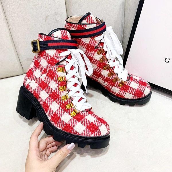 

wool ankle boot luxury women boots high heels women shoes party boots warm winter high heels with original box packaging, Black