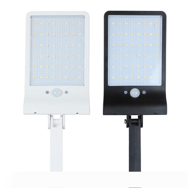 

48 led solar light 450lm pir motion sensor ip65 waterproof outdoor street wall garden lamp rotable remote control