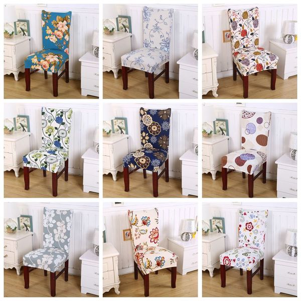 Capas de cadeira simples Stool Set estiramento Seat Covers Cadeira Impresso Tampa Início cadeira de jantar Covers Decoração Atacado 37 Designs BT91