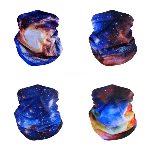 

im197 new outdoor sky print hairband bandana multifunctional starry headband face scarf light breathable scarf soft magic bandanas headwe#72, Black