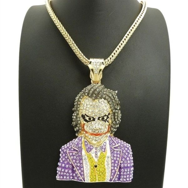 

exaggerated hip-hop clown character men's pendant necklace, Silver