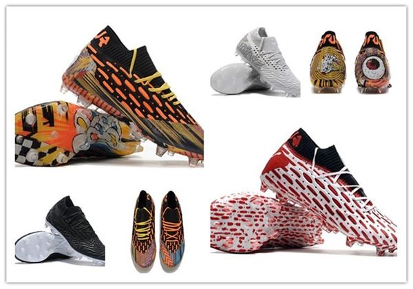 

new future 5.1 netfit fg mens soccer boots football cleats trainers spikes outdoor breathable high ankle socks soccer shoes