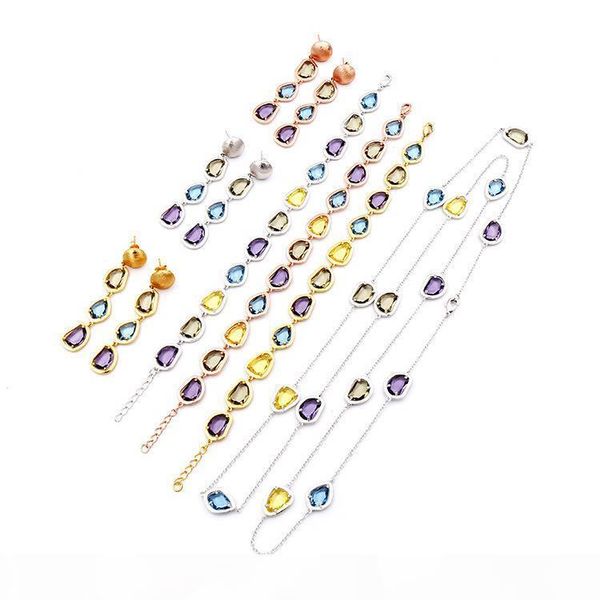 

t stalls supply speed sale gemstone natural color crystal bracelet female copper plated white gold jewelry natural gemstone wind bracel, Black