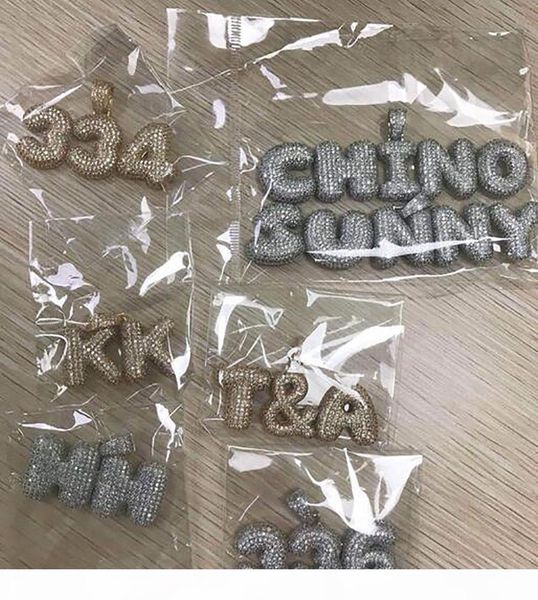 

мужчины hip hop настроить символы пользовательские название письма номер комбо ожерелье micro pave цирконий с 24inch теннисной цепи, Silver