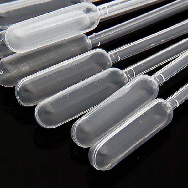 

100pcs 0.5ml lab disposable plastic eye dropper set transfer graduated pipettes