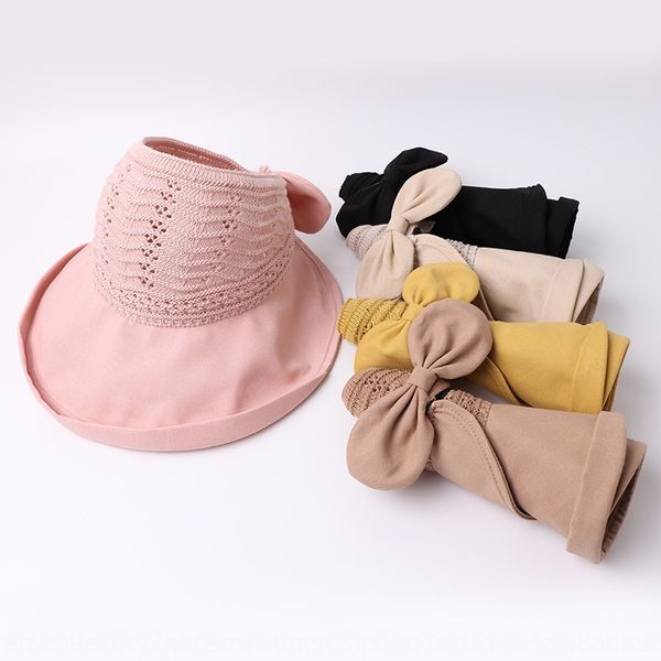 

2020 new women's fashion casual sun butterfly women's bowknot sunshade cloth hat large eaves empty hat, Blue;gray