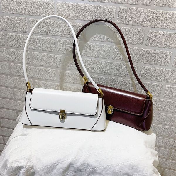 

leather luggage tag 2020 new small ck retro armpit bag fashion baguette middle age bag all-match single shoulder bagpurse hook