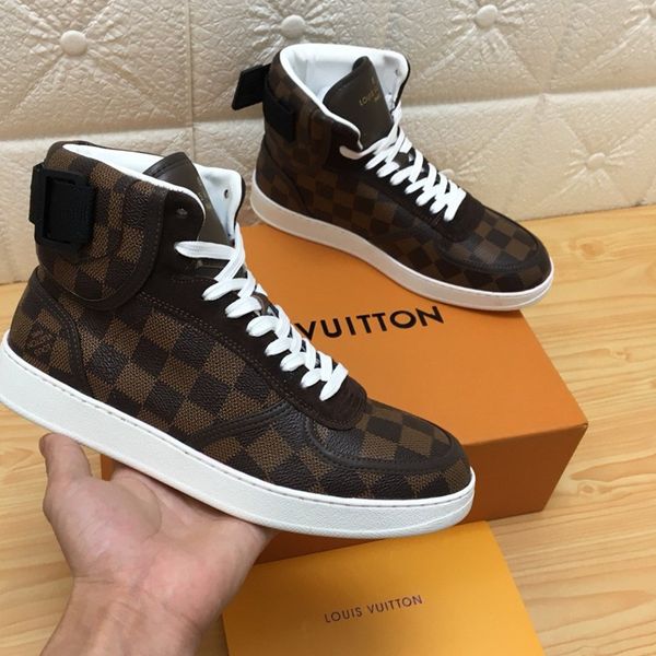 

078 high-quality men's designer casual sports shoes trendy brand outdoor casual shoes, fast delivery in the original box, Black