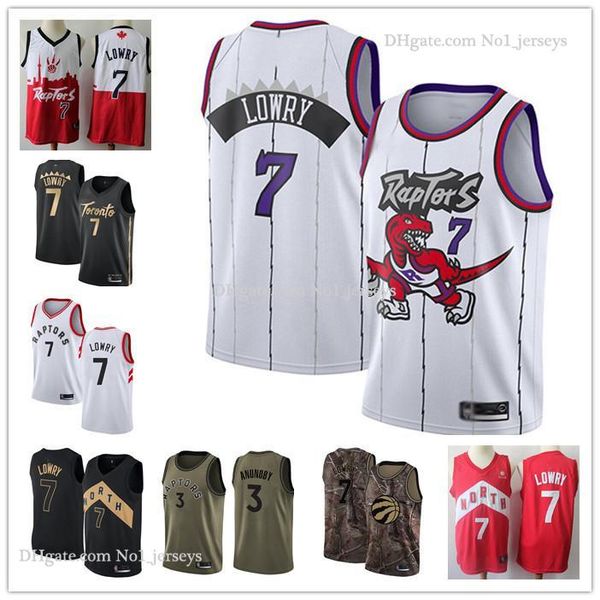 

custom men's youth toronto raptors 7 kyle lowry 3 og anunoby black white throwback basketball edition nba jerseys