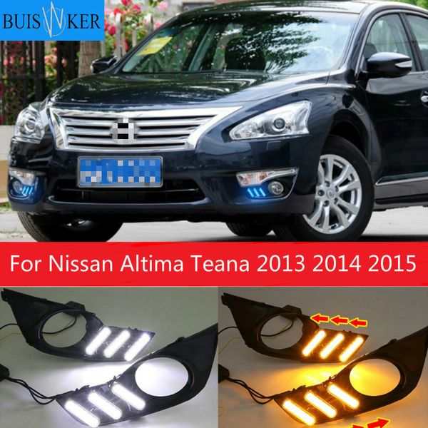 

2pcs car led daytime running lights for altima teana 2013 2014 2020 drl front bumper driving turn signal light daylgiht