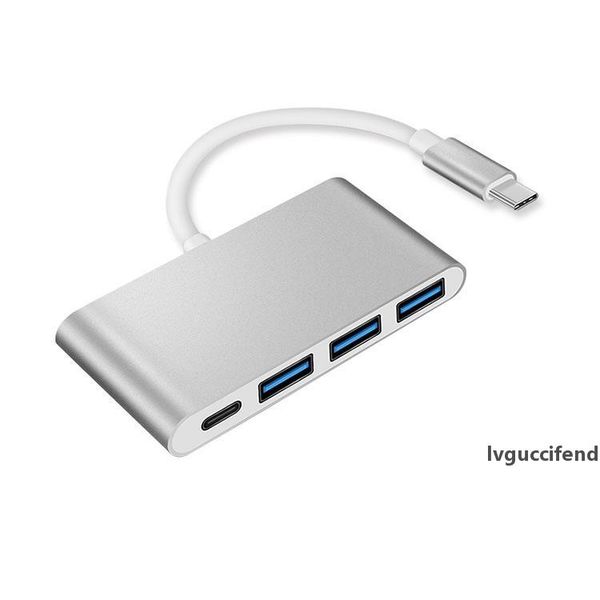 

type-c to usb 3.0*3 pd usb 3.1 type c to usb 3.0 hub pd charging converter adapter for macbook smart phone multifunctional 20pcs/lot