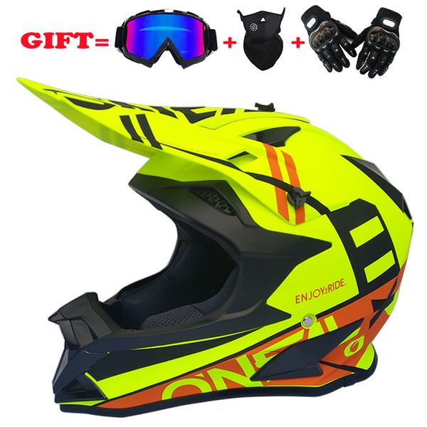 

new type cross country helmet motorcycle helmet mountain cross country goggle mask gloves three piece set for riding