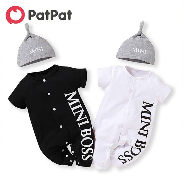 

patpat 2020 новый летний baby boy mini boss комбинезоны с hat детские малыш девочек комбинезоны комбинезоны одежда, Blue