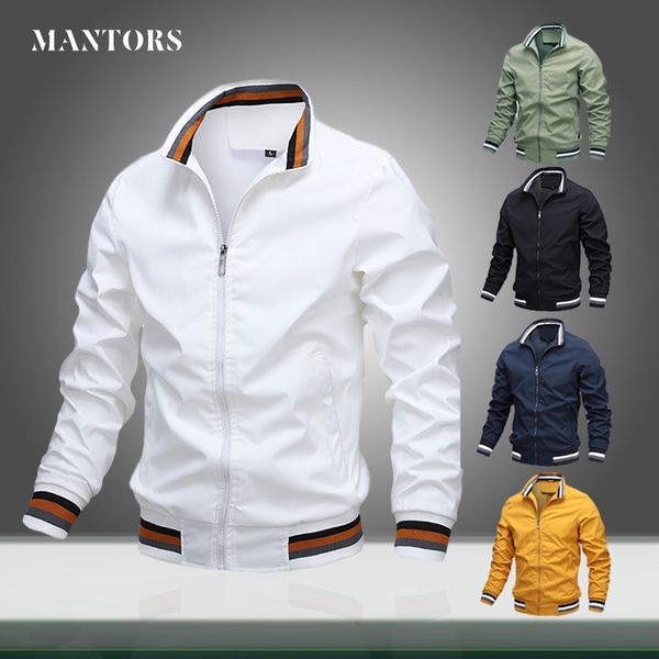 

men's jackets autumn men bomber jacket casual solid color stand collar mens business clothing male zipper outwear coats windproof, Black;brown