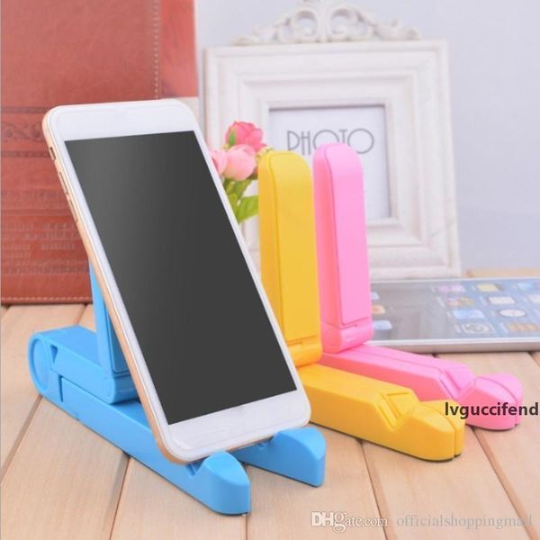 

new simple portable universal mobile phone holder lazy holder deskbase multi-function folding triangle tablet pc bracket for iphone x