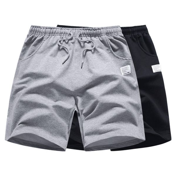 

menscotton спорт бегущего дышащего обрезанных брюки пляжа сезон случайных свободные большие шорты размера, Black