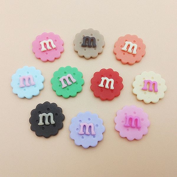 

japanese and korean new m bean biscuits food and play resin diy accessories fashion accessories mobile phone shell diy material, Silver