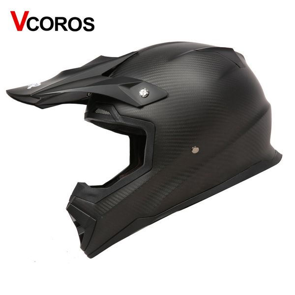 

vcoros carbon fiber off road motorcycle helmet lightweight men atv motocross motorbike racing helmet moto helmets ece approved