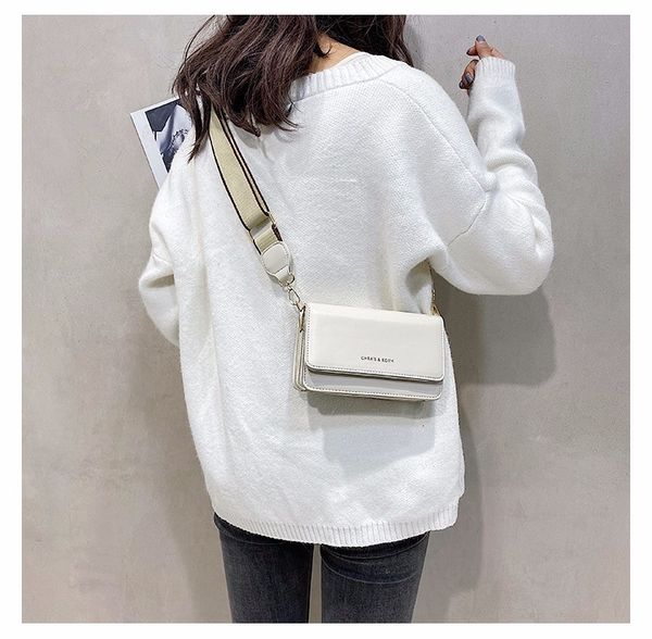 

woman messenger shoulder bag white single trendy blue ladies crossbody bags pu leather flap girls phone purse bolsas