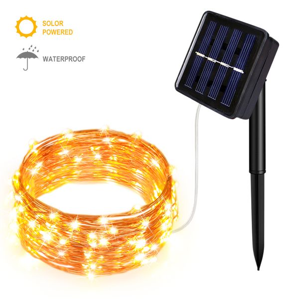 

banqle solar string lights[200 led 66ft energy-saving]outdoor solar powered fairy lights waterproof decoration adaptive induction lighting