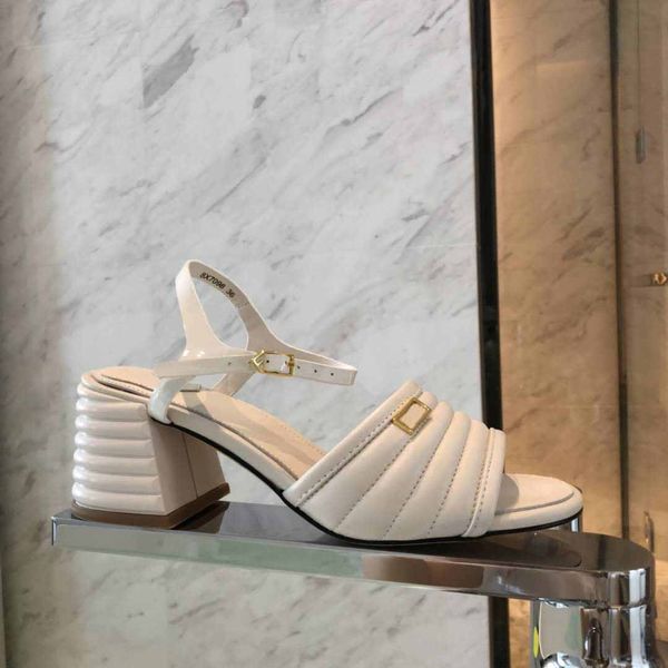 Echte Schuhe! Sommerliche Damen-High-Heel-Sandalen aus Nubukleder und Glattleder-Absatz, Designer-Gladiator-Sandalen, große Größe 35-41